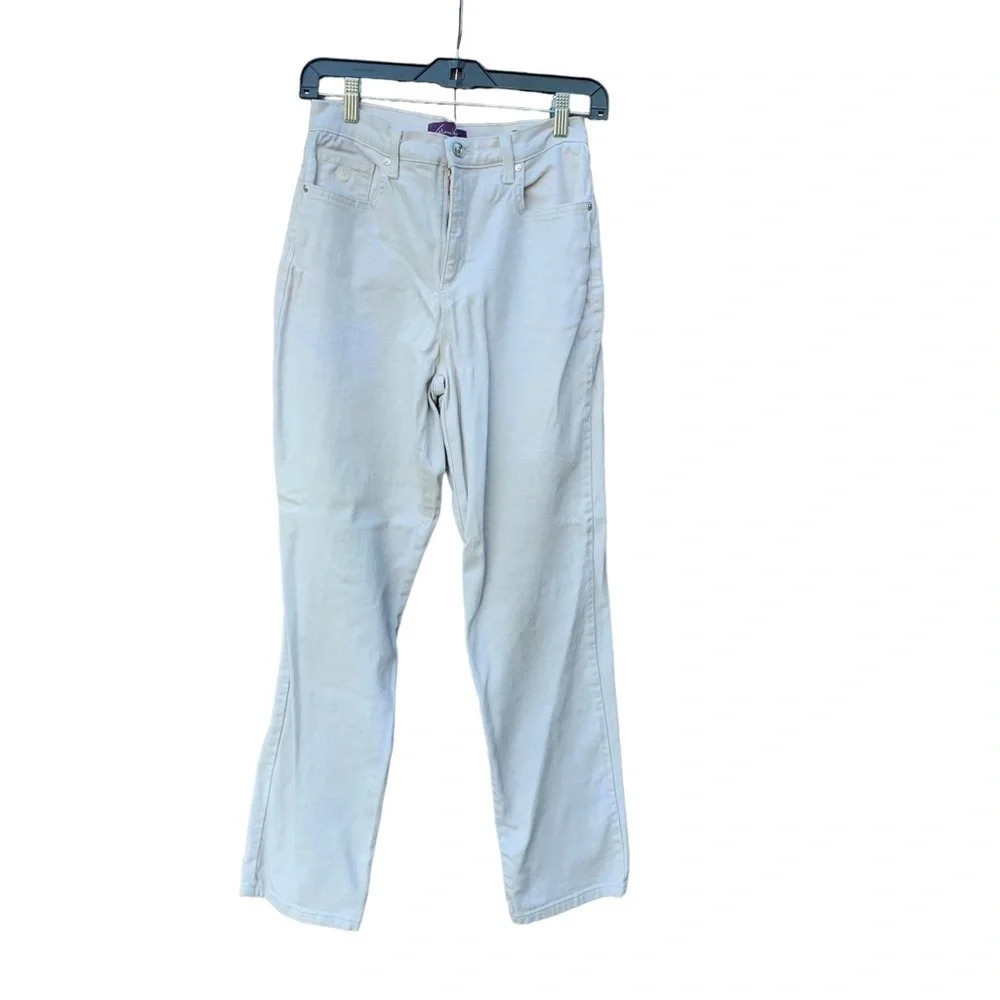 GLORIA Vanderbilt women size 6 wide leg cream colored pants